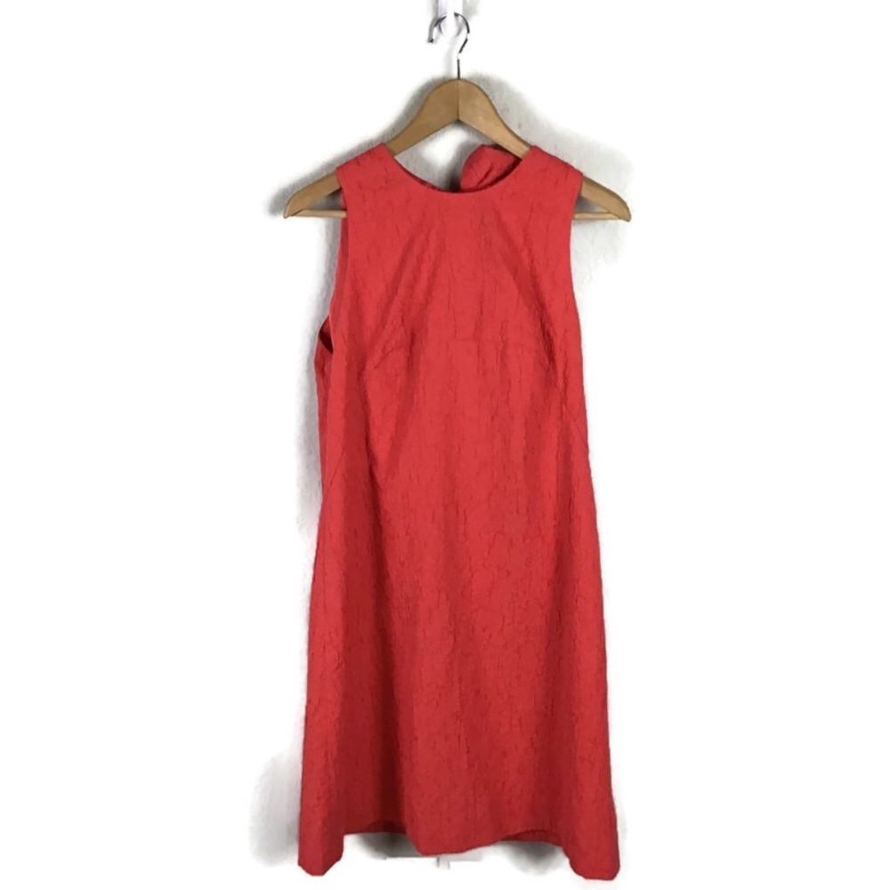 Lela Rose Dress Textured Shift Bow
